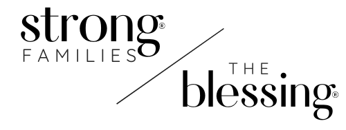 strongfamilies and the blessing dual logo